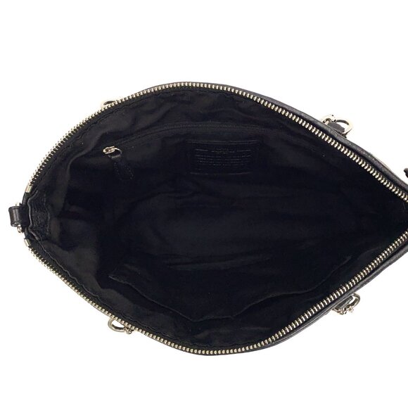 COACH Signature Kelsey Satchel Smoke/Black Crossbody Bag - Picture 3 of 16